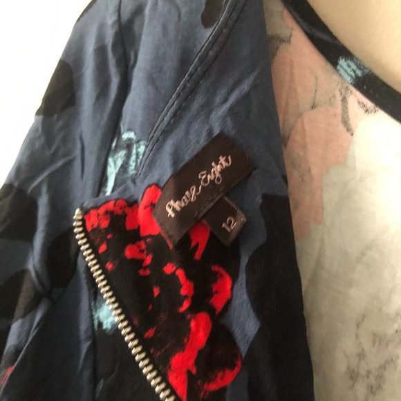 Phase 8 Multi-Floral Midi Side-Ruching Dress - Picture 4 of 4